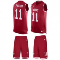49ers #11 Quinton Patton Red Team Color Stitched NFL Limited Tank Top Suit Jersey