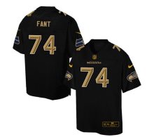 Nike Seahawks -74 George Fant Black Stitched NFL Elite Pro Line Gold Collection Jersey Nike Seahawks -74 George Fant Black Stitched NFL Elite Pro Line Gold Collection Jersey