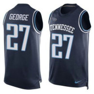Nike Tennessee Titans -27 Eddie George Navy Blue Alternate Stitched NFL Limited Tank Top Jersey