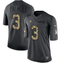 Arizona Cardinals -3 Carson Palmer Nike Anthracite 2016 Salute to Service Jersey