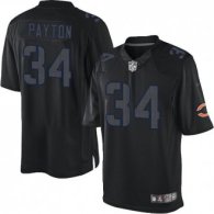 Nike Bears -34 Walter Payton Black Stitched NFL Impact Limited Jersey