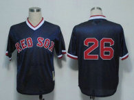Mitchell And Ness 1991 Boston Red Sox #26 Wade Boggs Dark Blue Stitched Throwback MLB Jersey
