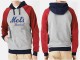 New York Mets Pullover Hoodie Grey Red