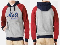 New York Mets Pullover Hoodie Grey Red New York Mets Pullover Hoodie Grey Red