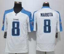 Nike Tennessee Titans -8 Marcus Mariota White Stitched NFL Limited Jersey Nike Tennessee Titans -8 Marcus Mariota White Stitched NFL Limited Jersey