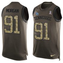 Nike Titans -91 Derrick Morgan Green Stitched NFL Limited Salute To Service Tank Top Jersey Nike Titans -91 Derrick Morgan Green Stitched NFL Limited Salute To Service Tank Top Jersey
