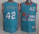 Mitchell And Ness Milwaukee Bucks -42 Vin Baker Light Blue 1996 All star Stitched NBA Jersey