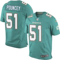 Nike Miami Dolphins #51 Mike Pouncey Aqua Green Team Color Men's Stitched NFL New Elite Jersey Nike Miami Dolphins #51 Mike Pouncey Aqua Green Team Color Men's Stitched NFL New Elite Jersey