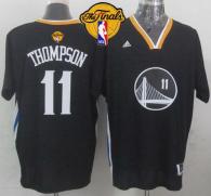 Golden State Warriors -11 Klay Thompson New Black Alternate The Finals Patch Stitched NBA Jersey