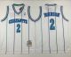 Mitchell And Ness Charlotte Hornets -2 Larry Johnson White Throwback Stitched NBA Jersey
