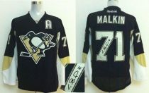 Pittsburgh Penguins -71 Evgeni Malkin Black Autographed Stitched NHL Jersey Pittsburgh Penguins -71 Evgeni Malkin Black Autographed Stitched NHL Jersey