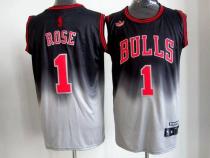 Chicago Bulls -1 Derrick Rose Black Grey Fadeaway Fashion Stitched NBA Jersey Chicago Bulls -1 Derrick Rose Black Grey Fadeaway Fashion Stitched NBA Jersey