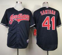 Cleveland Indians -41 Carlos Santana Navy Blue Cool Base Stitched MLB Jersey Cleveland Indians -41 Carlos Santana Navy Blue Cool Base Stitched MLB Jersey
