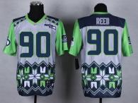 Nike Seahawks -90 Jarran Reed Grey Stitched NFL Elite Noble Fashion Jersey