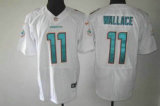 Nike Dolphins -11 Mike Wallace White Stitched NFL Elite Jersey