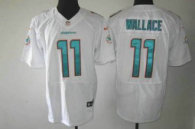 Nike Dolphins -11 Mike Wallace White Stitched NFL Elite Jersey