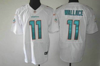 Nike Dolphins -11 Mike Wallace White Stitched NFL Elite Jersey