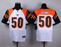 Nike Bengals -50 AJ Hawk White Men's Stitched NFL Elite Jersey Nike Bengals -50 AJ Hawk White Men's Stitched NFL Elite Jersey