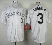 Colorado Rockies -3 Michael Cuddyer White Strip Cool Base Stitched MLB Jersey Colorado Rockies -3 Michael Cuddyer White Strip Cool Base Stitched MLB Jersey