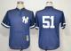 Mitchell And Ness 1995 New York Yankees -51 Bernie Williams Blue Throwback Stitched MLB Jersey