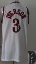 Revolution 30 Autographed Philadelphia 76ers -3 Allen Iverson White Stitched NBA Jersey Revolution 30 Autographed Philadelphia 76ers -3 Allen Iverson White Stitched NBA Jersey