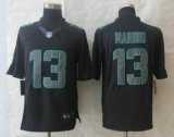 New Nike Miami Dolphins -13 Marino Impact Limited Black Jerseys