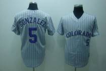 Colorado Rockies -5 Carlos Gonzalez Stitched Grey MLB Jersey Colorado Rockies -5 Carlos Gonzalez Stitched Grey MLB Jersey