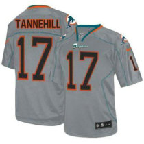 Nike Dolphins -17 Ryan Tannehill Lights Out Grey Stitched NFL Elite Jersey Nike Dolphins -17 Ryan Tannehill Lights Out Grey Stitched NFL Elite Jersey