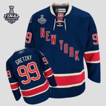 New York Rangers -99 Wayne Gretzky Dark Blue Third With 2014 Stanley Cup Finals Stitched NHL Jersey New York Rangers -99 Wayne Gretzky Dark Blue Third With 2014 Stanley Cup Finals Stitched NHL Jersey