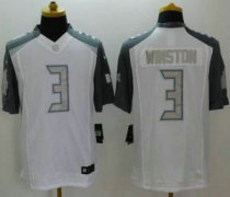 Nike Tampa Bay Buccaneers -3 Jameis Winston White Stitched NFL Limited Platinum Jersey Nike Tampa Bay Buccaneers -3 Jameis Winston White Stitched NFL Limited Platinum Jersey