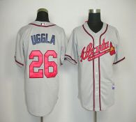 Atlanta Braves #26 Dan Uggla Grey Road Cool Base Stitched MLB Jersey