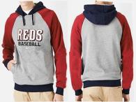Cincinnati Reds Pullover Hoodie Grey Red