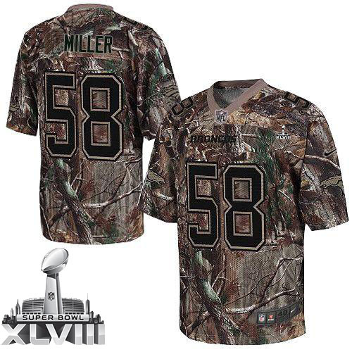 Nike Denver Broncos #58 Von Miller Camo Super Bowl XLVIII Men's Stitched NFL Realtree Elite Jersey