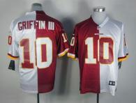Nike Washington Redskins -10 Robert Griffin III Burgundy Red White Men's Stitched NFL Elite Split Je