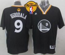 Golden State Warriors -9 Andre Iguodala New Black Alternate The Finals Patch Stitched NBA Jersey