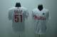 Philadelphia Phillies #51 Carlos Ruiz Stitched White Red Strip MLB Jersey