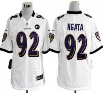 Nike Ravens -92 Haloti Ngata White With Art Patch Men Stitched NFL Game Jersey Nike Ravens -92 Haloti Ngata White With Art Patch Men Stitched NFL Game Jersey
