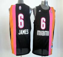 Miami Heat -6 LeBron James Black ABA Hardwood Classic Stitched NBA Jersey Miami Heat -6 LeBron James Black ABA Hardwood Classic Stitched NBA Jersey