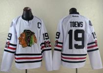 Chicago Blackhawks -19 Jonathan Toews White 2015 Winter Classic Stitched NHL Jersey