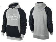New York Yankees Pullover Hoodie Dark Grey Black