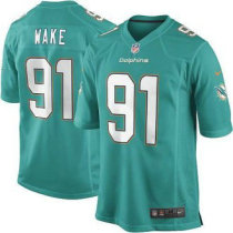 Nike Dolphins -91 Cameron Wake Aqua Green Team Color Stitched NFL Game Jersey Nike Dolphins -91 Cameron Wake Aqua Green Team Color Stitched NFL Game Jersey