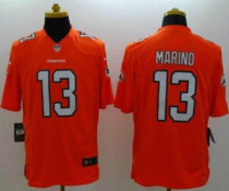 Nike Miami Dolphins -13 Dan Marino Orange Alternate NFL Limited Jersey Nike Miami Dolphins -13 Dan Marino Orange Alternate NFL Limited Jersey