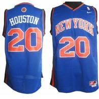 New York Knicks -20 Allan Houston Blue Throwback Stitched NBA Jersey
