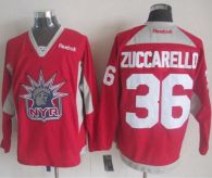 New York Rangers -36 Mats Zuccarello Red Statue of Liberty Practice Stitched NHL Jersey