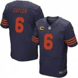 Nike Chicago Bears -6 Blue Orange Cutler Elite Throwback C Patch Jersey