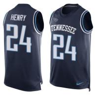 Nike Titans -24 Derrick Henry Navy Blue Alternate Stitched NFL Limited Tank Top Jersey