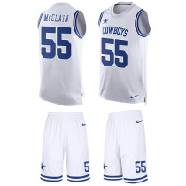 Cowboys -55 Rolando McClain White Stitched NFL Limited Tank Top Suit Jersey