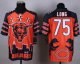 Nike Chicago Bears -75 Kyle Long Orange NFL Elite Noble Fashion Jersey