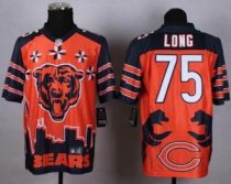 Nike Chicago Bears -75 Kyle Long Orange NFL Elite Noble Fashion Jersey Nike Chicago Bears -75 Kyle Long Orange NFL Elite Noble Fashion Jersey