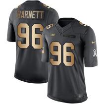 Nike Eagles -96 Derek Barnett Black Stitched NFL Limited Gold Salute To Service Jersey Nike Eagles -96 Derek Barnett Black Stitched NFL Limited Gold Salute To Service Jersey